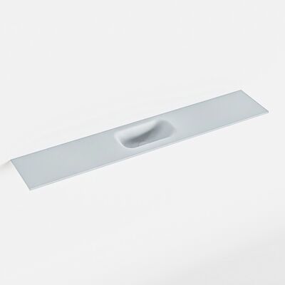 MONDIAZ EDEN Clay solid surface inleg wastafel voor toiletmeubel 120cm. Positie wasbak midden