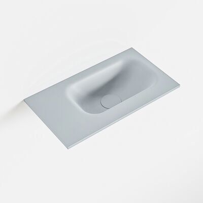 MONDIAZ EDEN Clay solid surface inleg wastafel voor toiletmeubel 40cm. Positie wasbak rechts