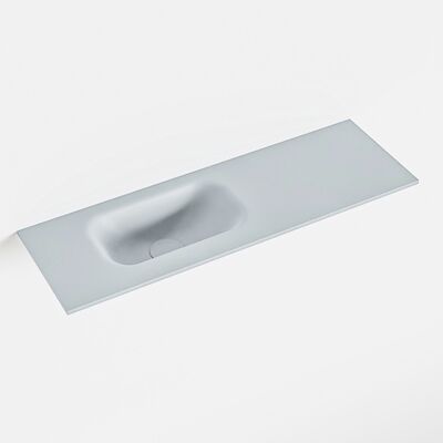MONDIAZ EDEN Clay solid surface inleg wastafel voor toiletmeubel 70cm. Positie wasbak links