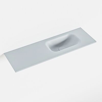 MONDIAZ EDEN Clay solid surface inleg wastafel voor toiletmeubel 70cm. Positie wasbak rechts
