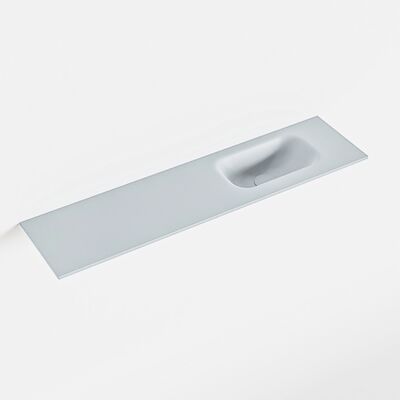 MONDIAZ EDEN Clay solid surface inleg wastafel voor toiletmeubel 90cm. Positie wasbak rechts