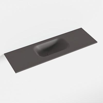 MONDIAZ EDEN Dark_grey solid surface inleg wastafel voor toiletmeubel 70cm. Positie wasbak midden
