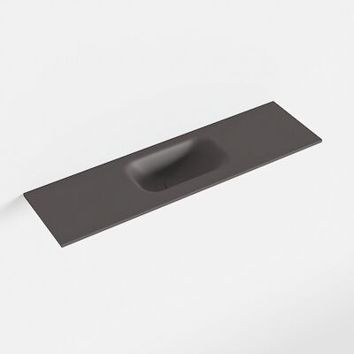 MONDIAZ EDEN Dark_grey solid surface inleg wastafel voor toiletmeubel 80cm. Positie wasbak midden