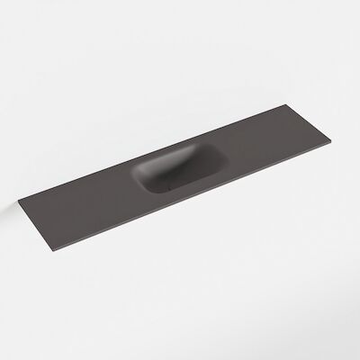 MONDIAZ EDEN Dark_grey solid surface inleg wastafel voor toiletmeubel 90cm. Positie wasbak midden