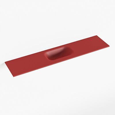 MONDIAZ EDEN Fire solid surface inleg wastafel voor toiletmeubel 100cm. Positie wasbak midden