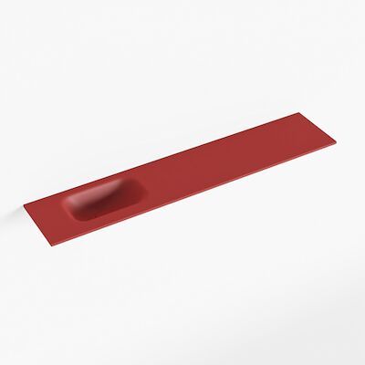 MONDIAZ EDEN Fire solid surface inleg wastafel voor toiletmeubel 110cm. Positie wasbak links