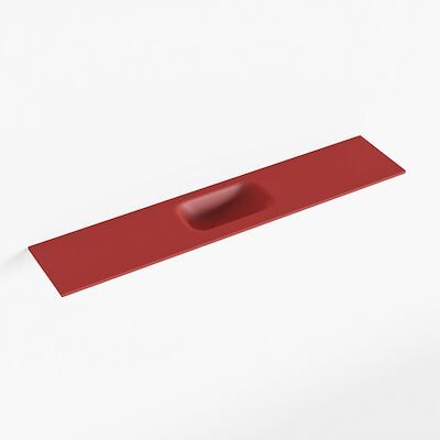 MONDIAZ EDEN Fire solid surface inleg wastafel voor toiletmeubel 110cm. Positie wasbak midden