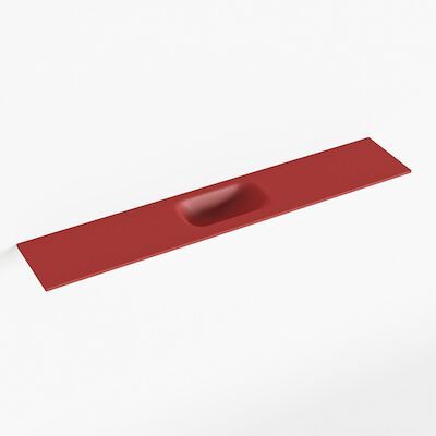 MONDIAZ EDEN Fire solid surface inleg wastafel voor toiletmeubel 120cm. Positie wasbak midden