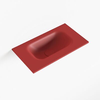 MONDIAZ EDEN Fire solid surface inleg wastafel voor toiletmeubel 40cm. Positie wasbak midden