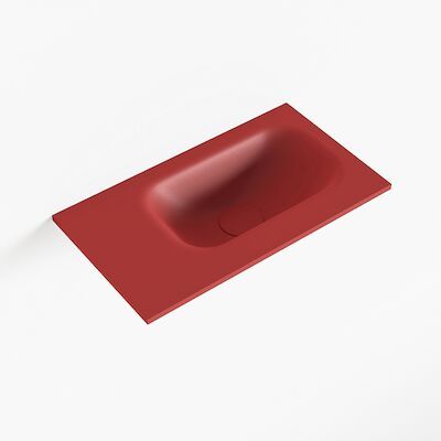 MONDIAZ EDEN Fire solid surface inleg wastafel voor toiletmeubel 40cm. Positie wasbak rechts
