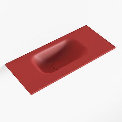 MONDIAZ EDEN Fire solid surface inleg wastafel voor toiletmeubel 50cm. Positie wasbak links
