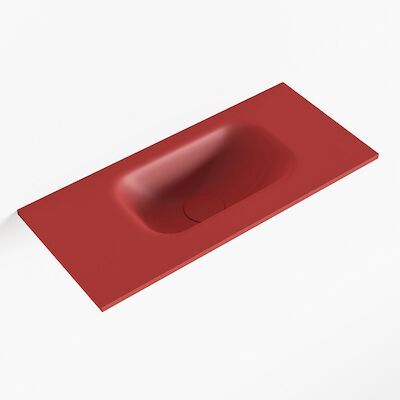 MONDIAZ EDEN Fire solid surface inleg wastafel voor toiletmeubel 50cm. Positie wasbak rechts