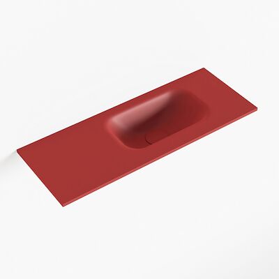 MONDIAZ EDEN Fire solid surface inleg wastafel voor toiletmeubel 60cm. Positie wasbak rechts