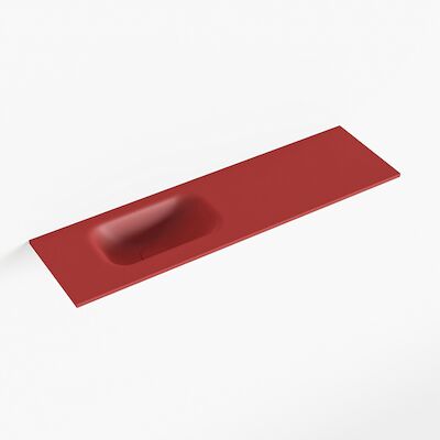 MONDIAZ EDEN Fire solid surface inleg wastafel voor toiletmeubel 80cm. Positie wasbak links
