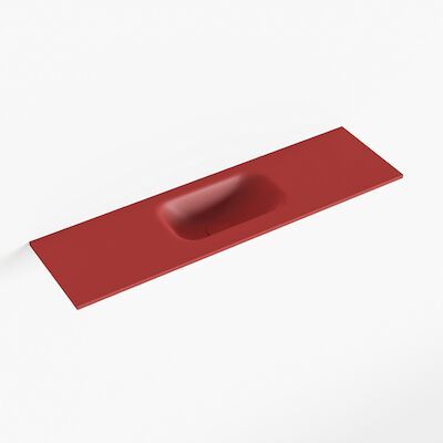 MONDIAZ EDEN Fire solid surface inleg wastafel voor toiletmeubel 80cm. Positie wasbak midden