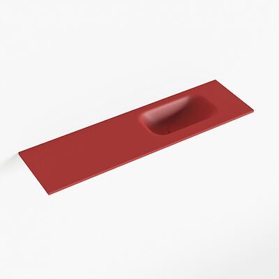 MONDIAZ EDEN Fire solid surface inleg wastafel voor toiletmeubel 80cm. Positie wasbak rechts