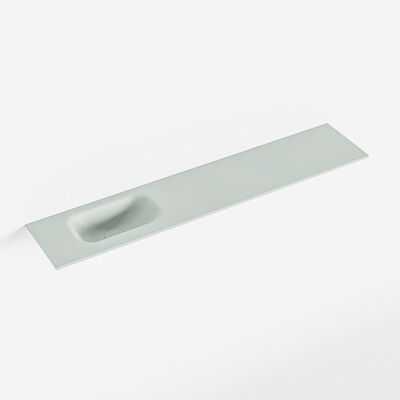 MONDIAZ EDEN Greey solid surface inleg wastafel voor toiletmeubel 110cm. Positie wasbak links