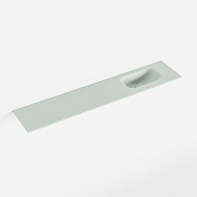 MONDIAZ EDEN Greey solid surface inleg wastafel voor toiletmeubel 110cm. Positie wasbak rechts