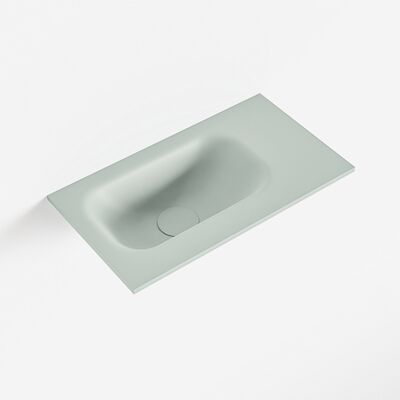 MONDIAZ EDEN Greey solid surface inleg wastafel voor toiletmeubel 40cm. Positie wasbak links