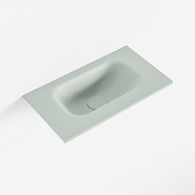 MONDIAZ EDEN Greey solid surface inleg wastafel voor toiletmeubel 40cm. Positie wasbak midden