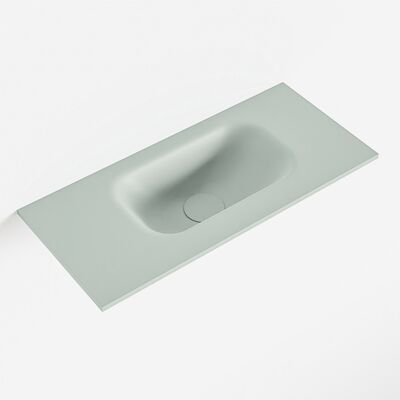 MONDIAZ EDEN Greey solid surface inleg wastafel voor toiletmeubel 50cm. Positie wasbak rechts