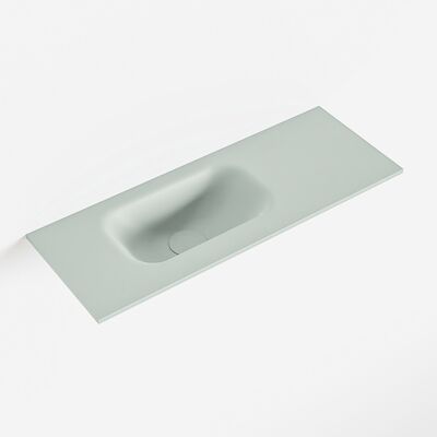 MONDIAZ EDEN Greey solid surface inleg wastafel voor toiletmeubel 60cm. Positie wasbak links