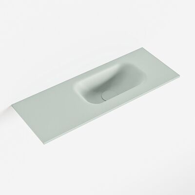 MONDIAZ EDEN Greey solid surface inleg wastafel voor toiletmeubel 60cm. Positie wasbak rechts
