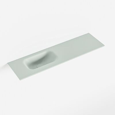MONDIAZ EDEN Greey solid surface inleg wastafel voor toiletmeubel 80cm. Positie wasbak links
