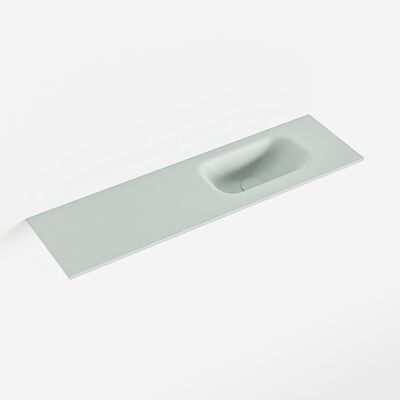 MONDIAZ EDEN Greey solid surface inleg wastafel voor toiletmeubel 80cm. Positie wasbak rechts