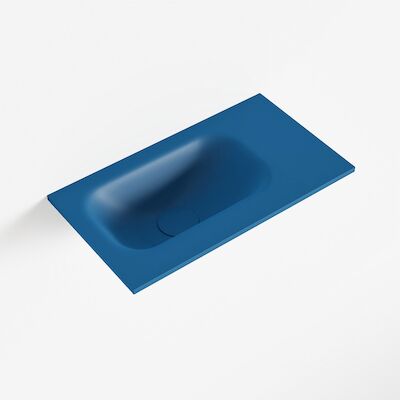 MONDIAZ EDEN Jeans solid surface inleg wastafel voor toiletmeubel 40cm. Positie wasbak links