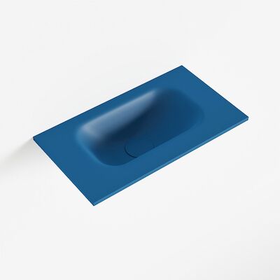 MONDIAZ EDEN Jeans solid surface inleg wastafel voor toiletmeubel 40cm. Positie wasbak midden