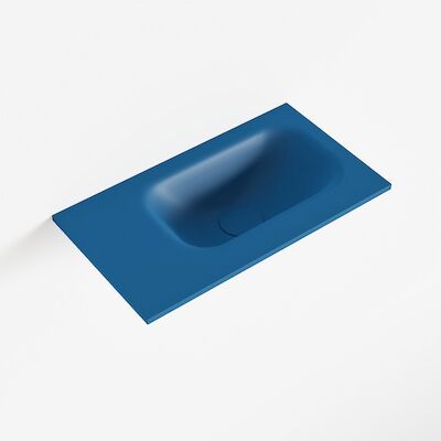 MONDIAZ EDEN Jeans solid surface inleg wastafel voor toiletmeubel 40cm. Positie wasbak rechts