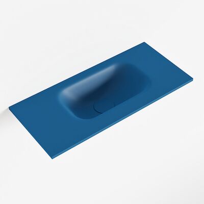 MONDIAZ EDEN Jeans solid surface inleg wastafel voor toiletmeubel 50cm. Positie wasbak rechts