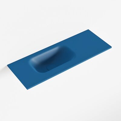 MONDIAZ EDEN Jeans solid surface inleg wastafel voor toiletmeubel 60cm. Positie wasbak links