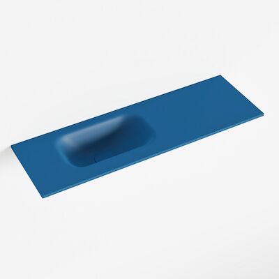 MONDIAZ EDEN Jeans solid surface inleg wastafel voor toiletmeubel 70cm. Positie wasbak links