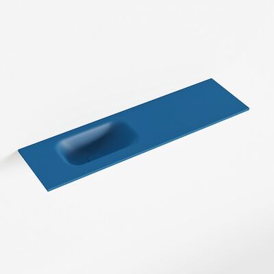 MONDIAZ EDEN Jeans solid surface inleg wastafel voor toiletmeubel 80cm. Positie wasbak links