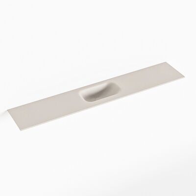 MONDIAZ EDEN Linen solid surface inleg wastafel voor toiletmeubel 120cm. Positie wasbak midden