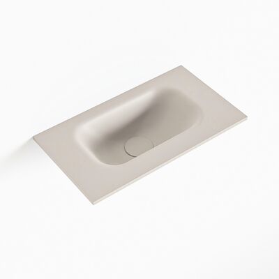 MONDIAZ EDEN Linen solid surface inleg wastafel voor toiletmeubel 40cm. Positie wasbak midden