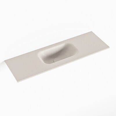 MONDIAZ EDEN Linen solid surface inleg wastafel voor toiletmeubel 70cm. Positie wasbak midden