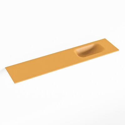 MONDIAZ EDEN Ocher solid surface inleg wastafel voor toiletmeubel 100cm. Positie wasbak rechts