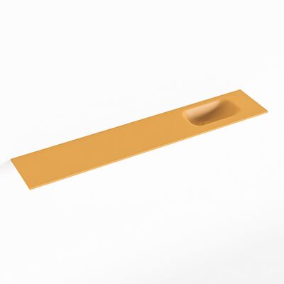 MONDIAZ EDEN Ocher solid surface inleg wastafel voor toiletmeubel 120cm. Positie wasbak rechts