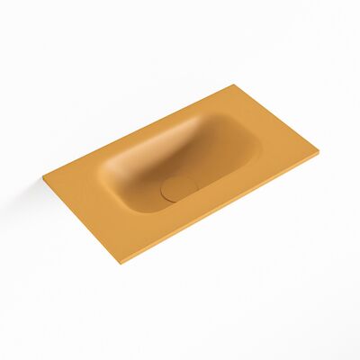 MONDIAZ EDEN Ocher solid surface inleg wastafel voor toiletmeubel 40cm. Positie wasbak midden