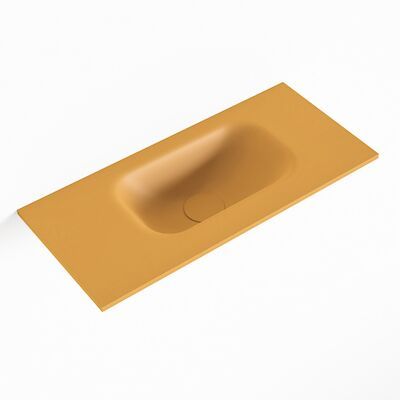 MONDIAZ EDEN Ocher solid surface inleg wastafel voor toiletmeubel 50cm. Positie wasbak rechts