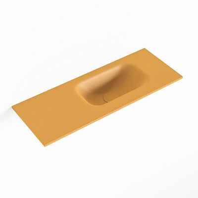 MONDIAZ EDEN Ocher solid surface inleg wastafel voor toiletmeubel 60cm. Positie wasbak rechts
