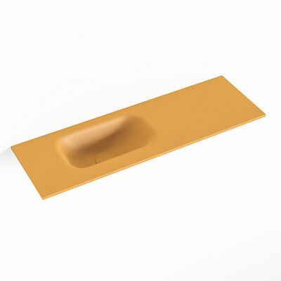 MONDIAZ EDEN Ocher solid surface inleg wastafel voor toiletmeubel 70cm. Positie wasbak links