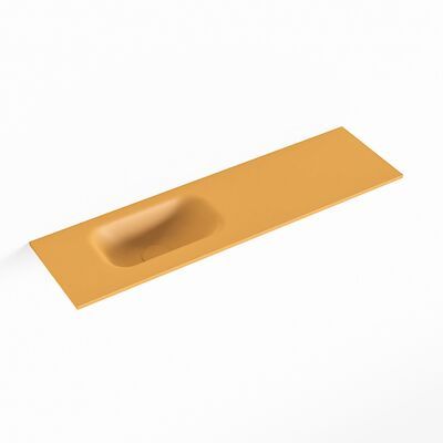 MONDIAZ EDEN Ocher solid surface inleg wastafel voor toiletmeubel 80cm. Positie wasbak links