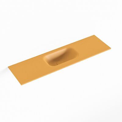 MONDIAZ EDEN Ocher solid surface inleg wastafel voor toiletmeubel 80cm. Positie wasbak midden