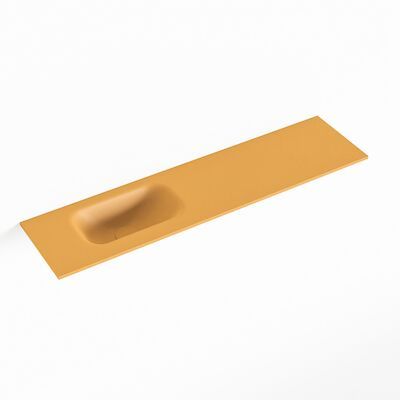 MONDIAZ EDEN Ocher solid surface inleg wastafel voor toiletmeubel 90cm. Positie wasbak links