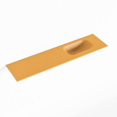MONDIAZ EDEN Ocher solid surface inleg wastafel voor toiletmeubel 90cm. Positie wasbak rechts