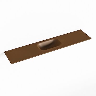 MONDIAZ EDEN Rust solid surface inleg wastafel voor toiletmeubel 100cm. Positie wasbak midden